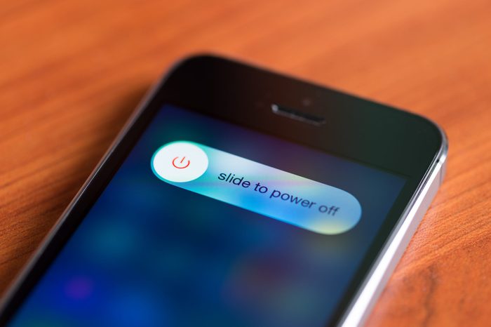 slide to power off iphone