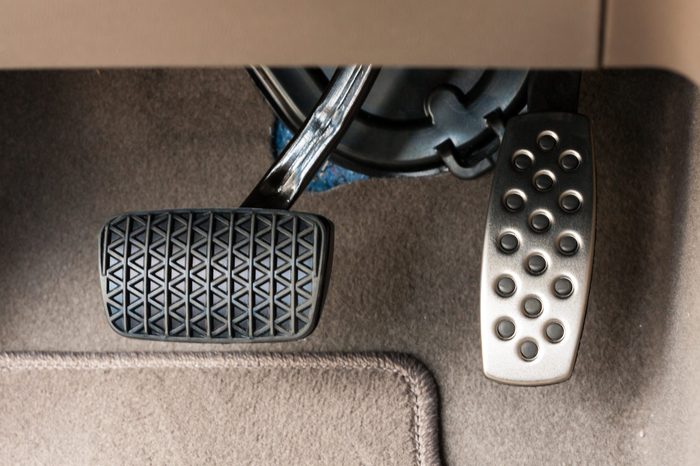 Foot pedals are levers that are activated by the driver's feet to control certain aspects of the vehicle's operation brake pedal/Car accelerator pedal and brake pedal/Car controls
