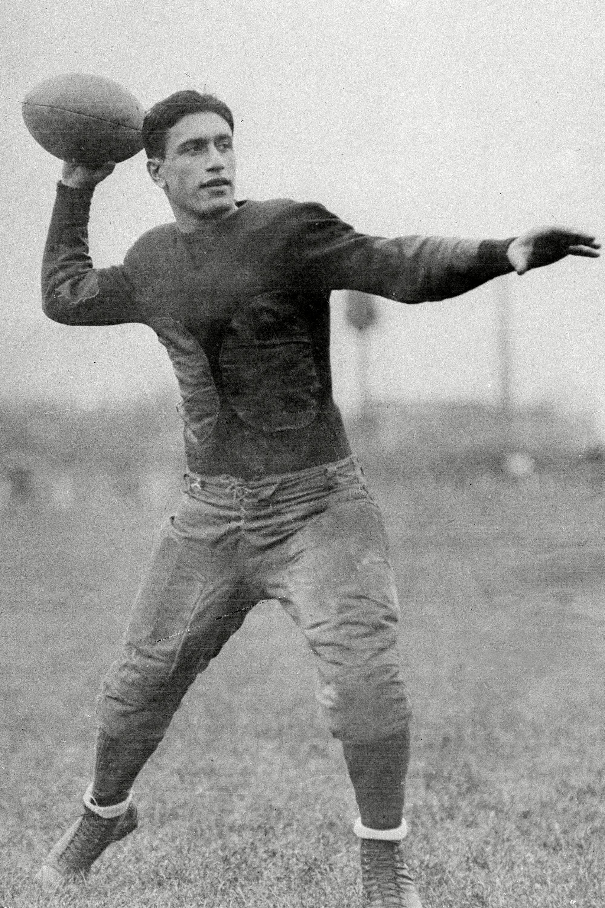 Mandatory Credit: Photo by Uncredited/AP/Shutterstock (10418272a) Showing Cleveland Bulldogs quarterback Benny Friedman. The first season, 1920, the American Professional Football Association had 14 teams, including the Bulldogs NFL at 100 The 1920s, CLEVELAND, USA - 18 Sep 1926