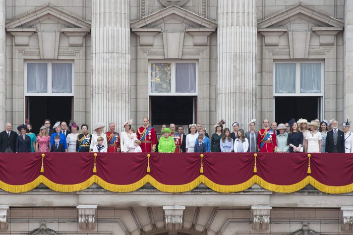 Mike Tindall, Zara Tindall, Princess Anne, Camilla Duchess of Cornwall, Prince Charles, Catherine Duchess of Cambridge, Princess Charlotte of Cambridge, Prince George, Prince William, Prince Harry, Queen Elizabeth II, Prince Philip, Peter Phillips, Sophie Countess of Wessex, Prince Edward Prince Edward, Lady Louise Windsor, James Viscount Severn, Princess Beatrice, Princess Eugenie, Prince Andrew Prince Andrew, Prince Michael of Kent, Princess Michael of Kent and members of the Royal family 11 Jun 2016
