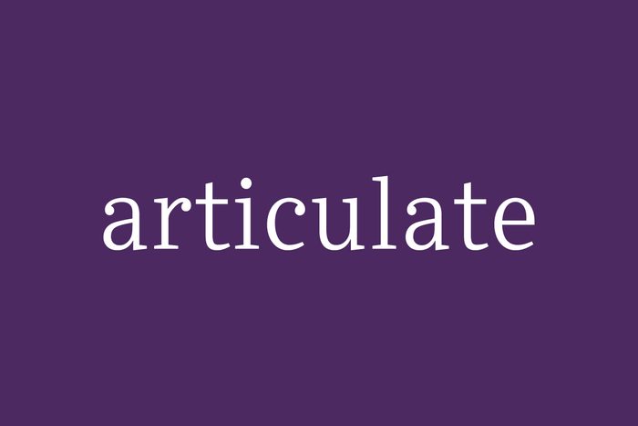 Fancy Word Articulate