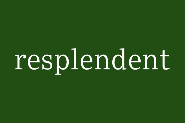 Fancy Word Resplendent