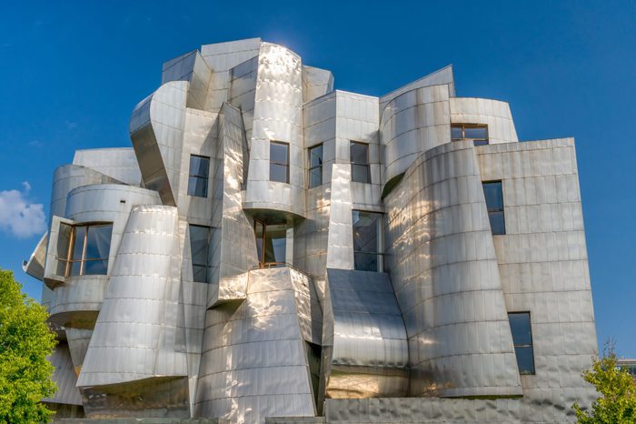 MINNEAPOLIS, MN/USA - SEPTEMBER 10, 2017: Frederick R. Weisman Art Museum on the campus of the University of Minnesota.