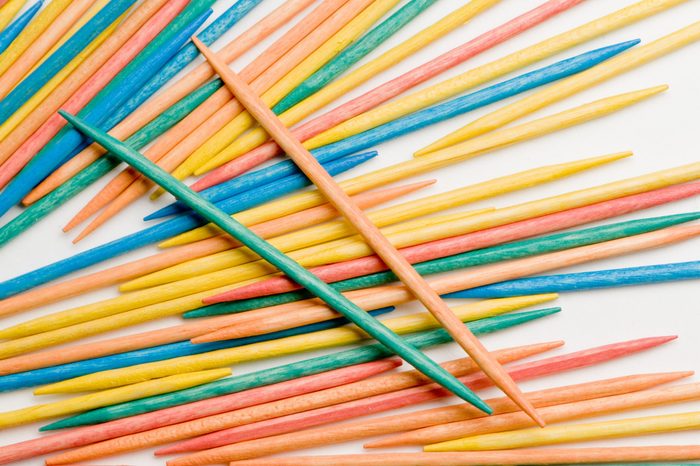 colorful toothpicks
