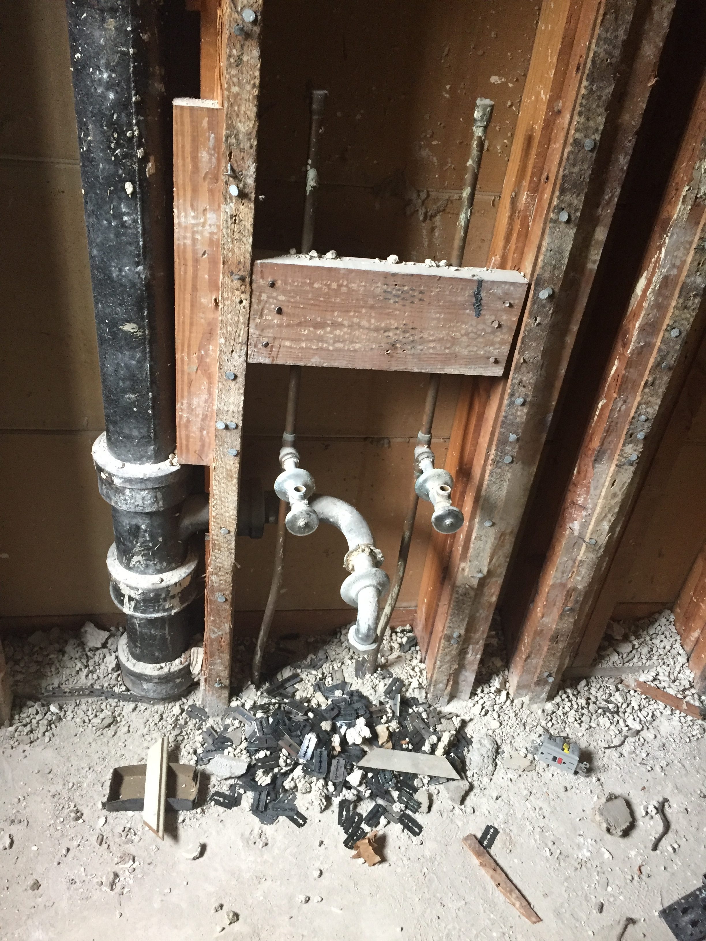 razor blades found in wall old home