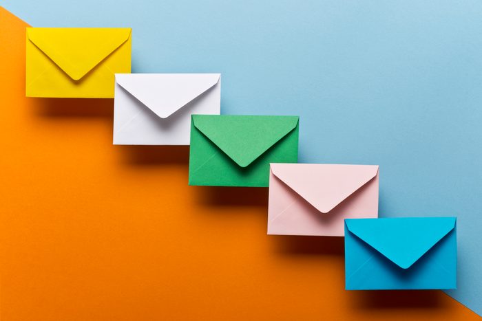 Colored envelopes