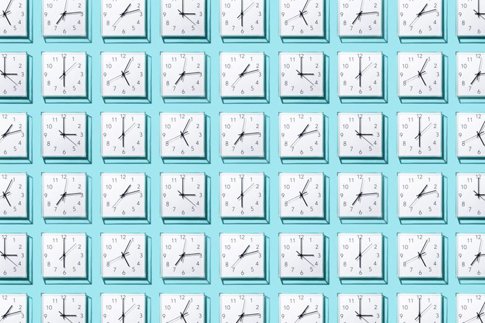 Neatly Arranged Clocks