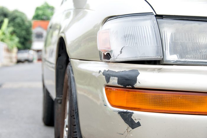 car with scratches