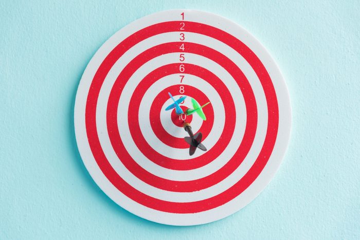Close-Up Of Bull-Eye On Wall