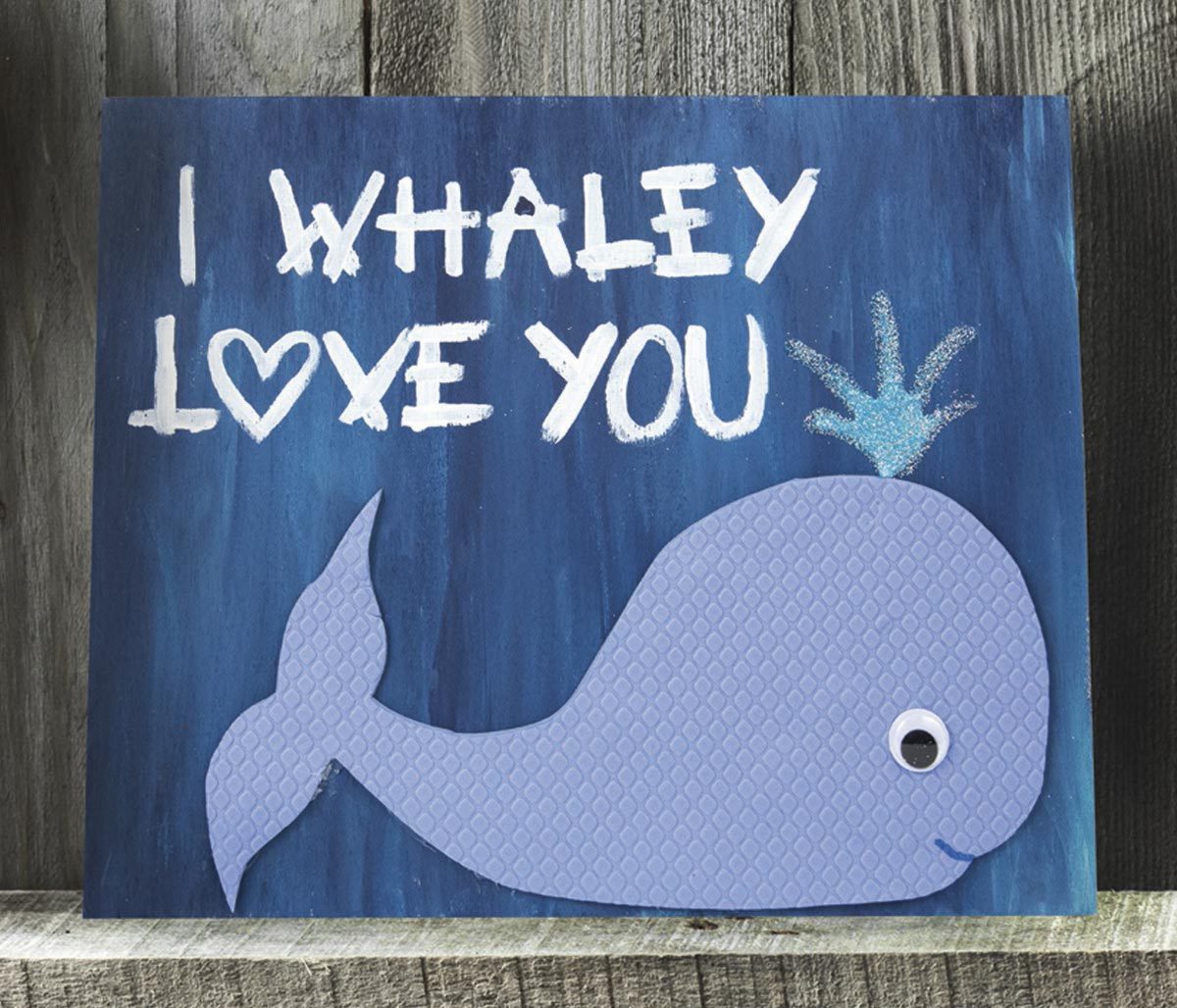 i whaley love you plaque mothers day craft idea