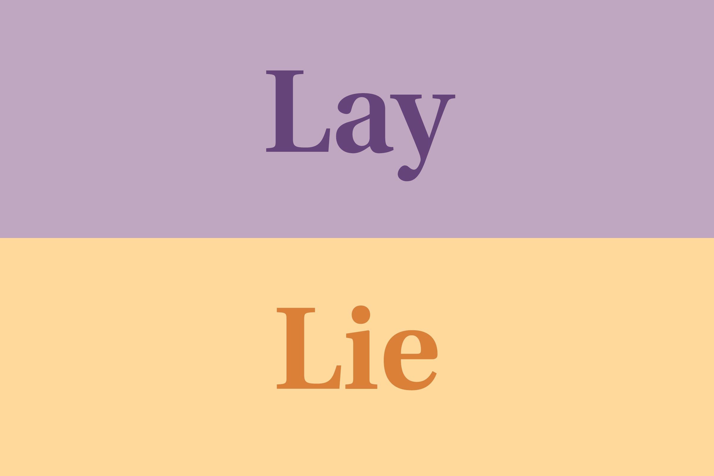 Lay vs. lie