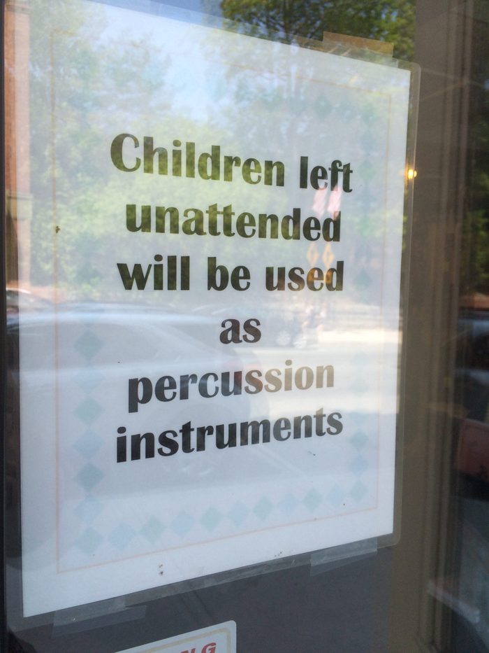 Store Warning Sign