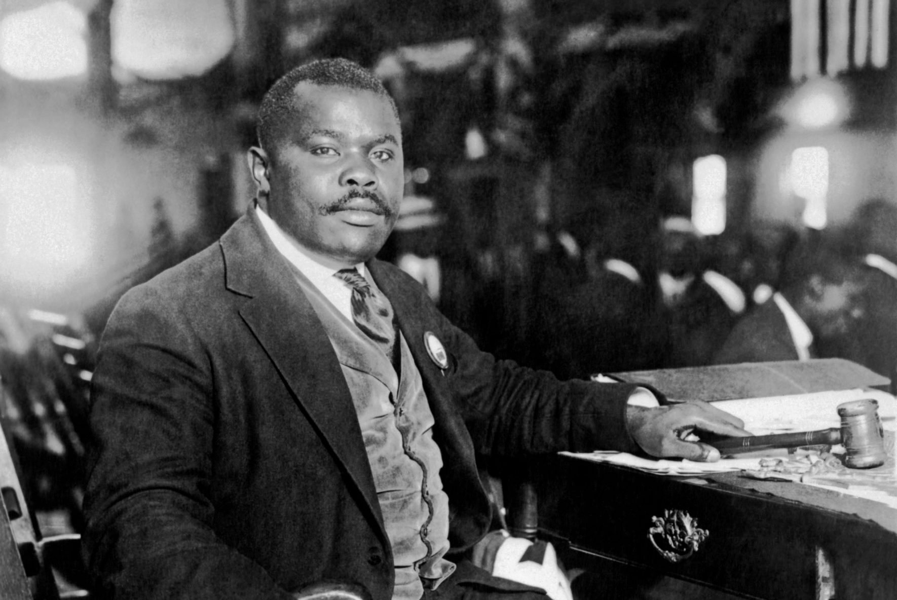 Marcus Garvey At His Desk