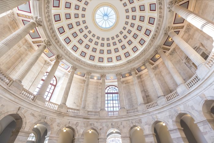 U.S. Senate Russell Office Building Rotunda in Washington, DC - 4k/UHD