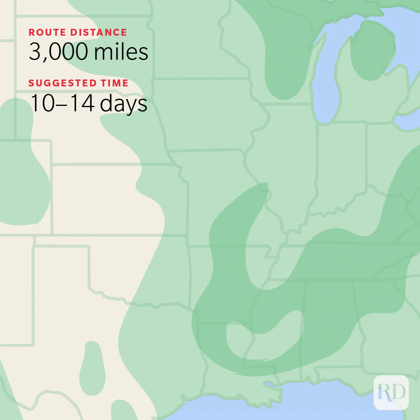 Animated map of road trip