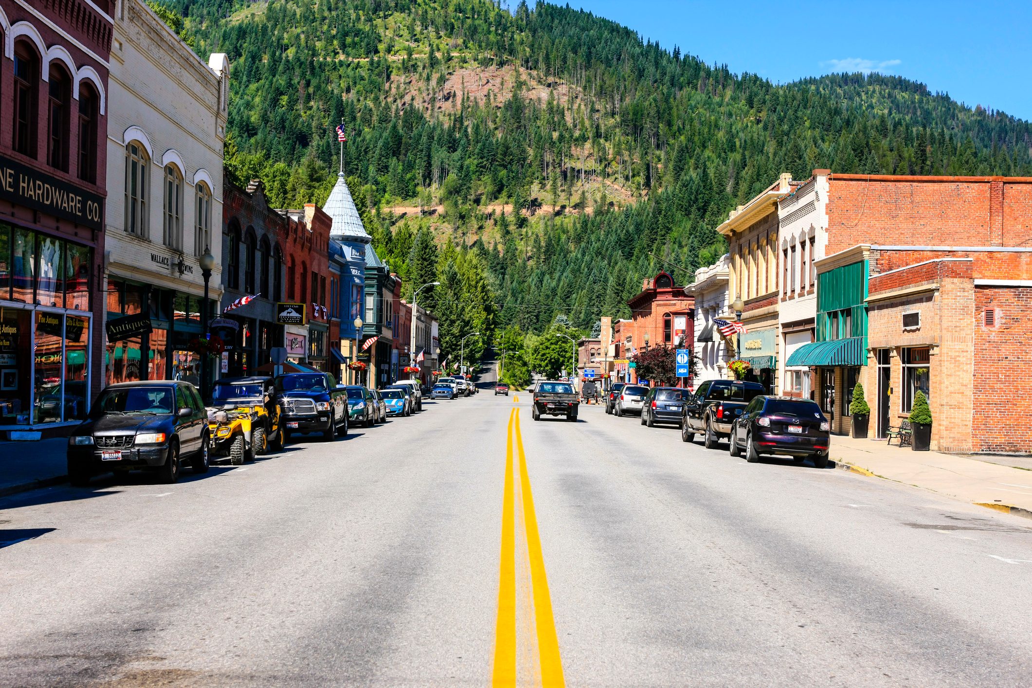 Wallace in the Silver Valley mining district of Idaho