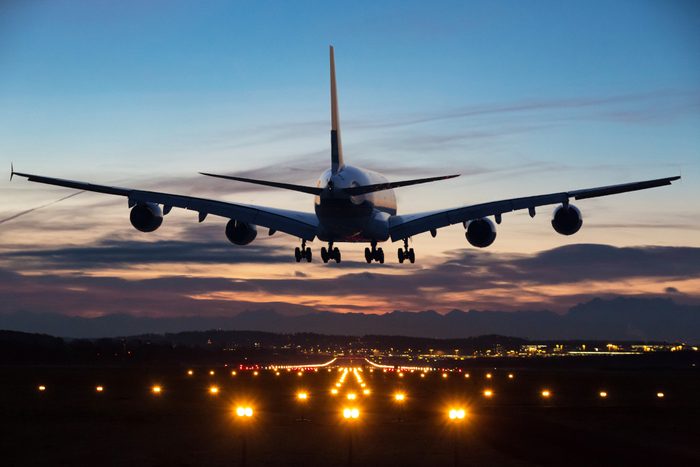 Landing airplane