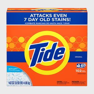 Detergent box labeled 