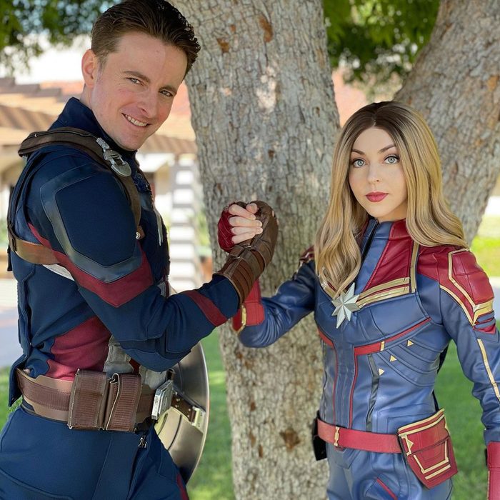 Captain Marvel And Captain America Halloween Costume