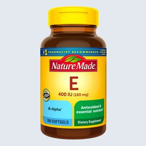 A brown bottle labeled 
