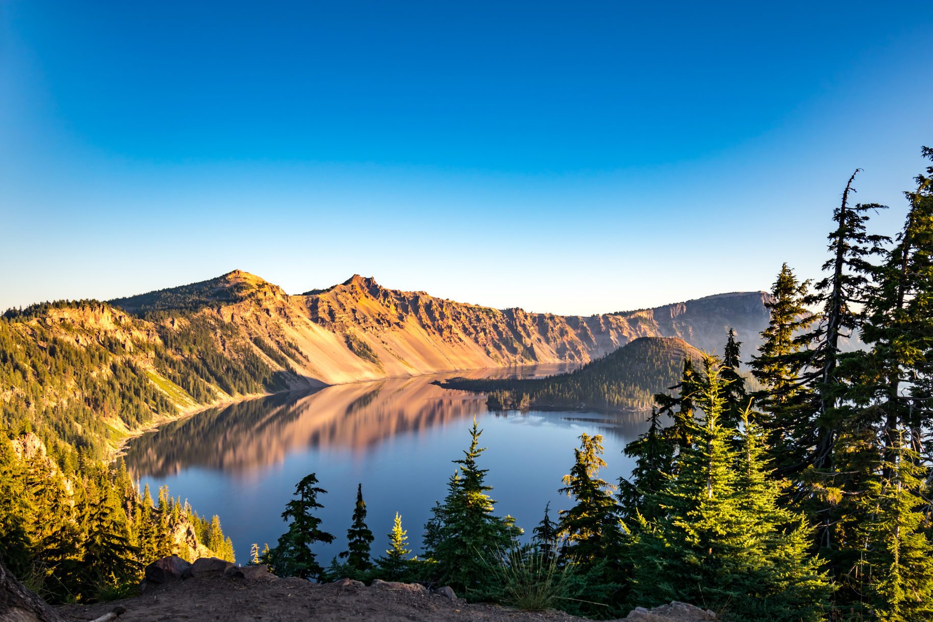 Crater Lake National Park at Sunrise