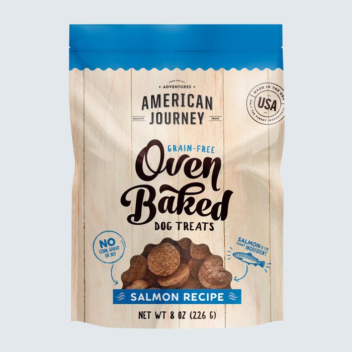 Dog treats packaged in a bag labeled 