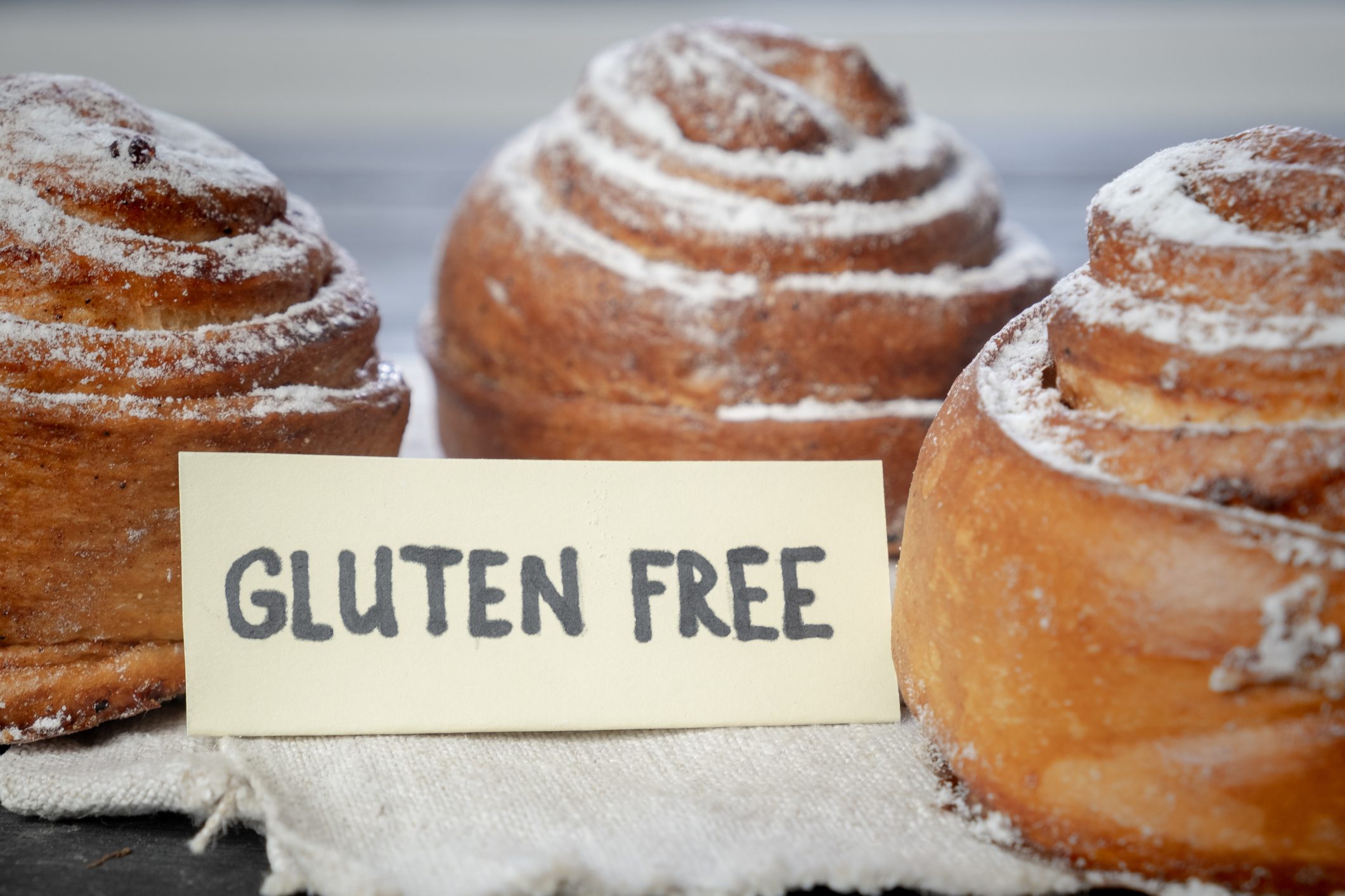 Gluten free pastry on the table, close-up shot.