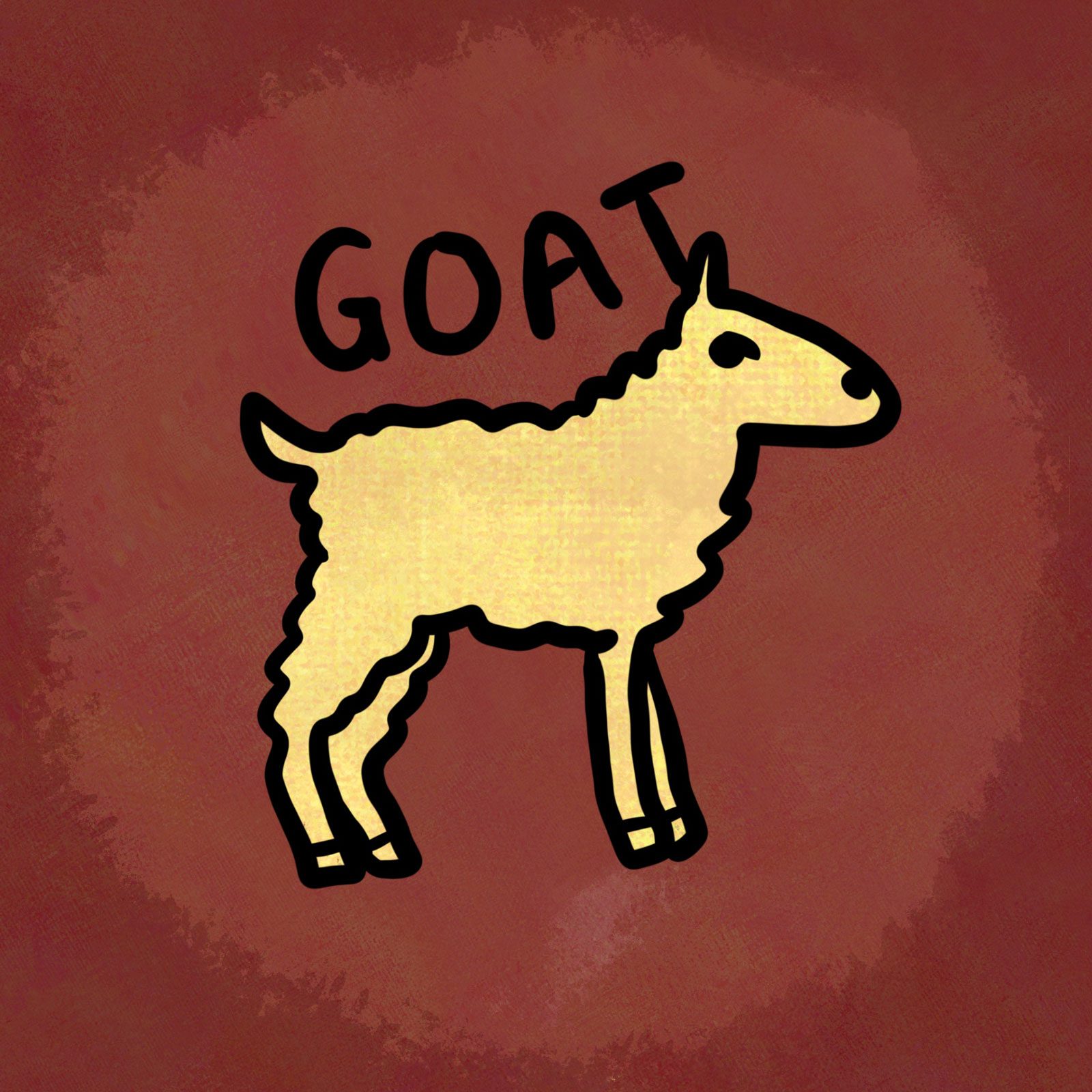 Illustration of animal from the chinese zodiac: Goat