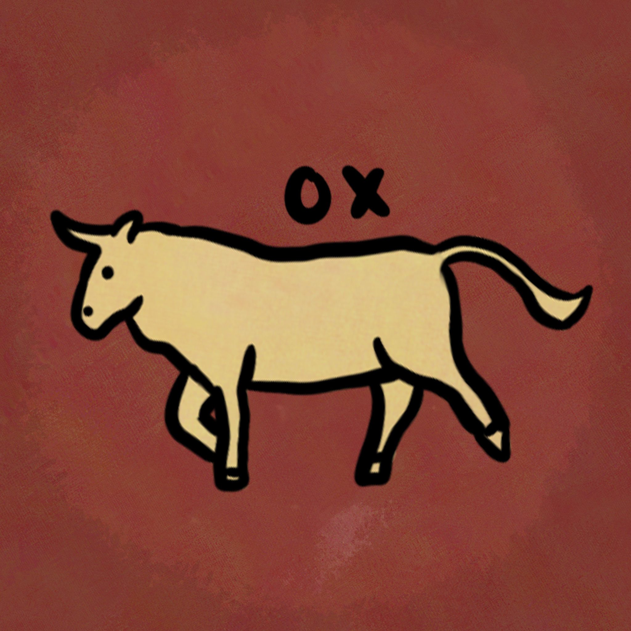 Illustration of animal from the chinese zodiac: Ox