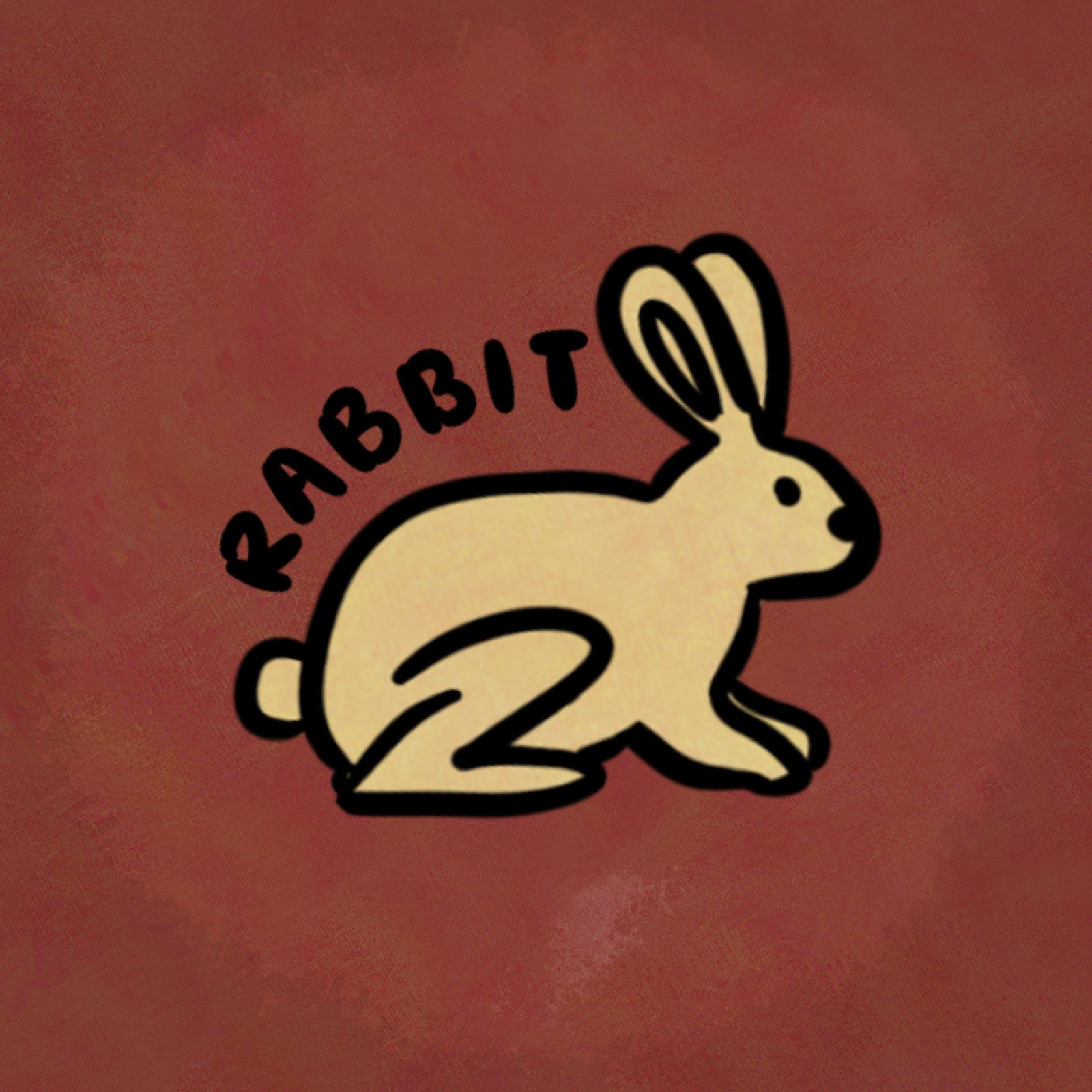 Illustration of animal from the chinese zodiac: rabbit