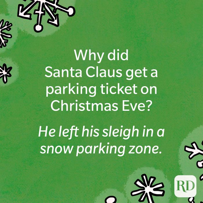 Why did Santa Claus get a parking ticket on Christmas Eve?