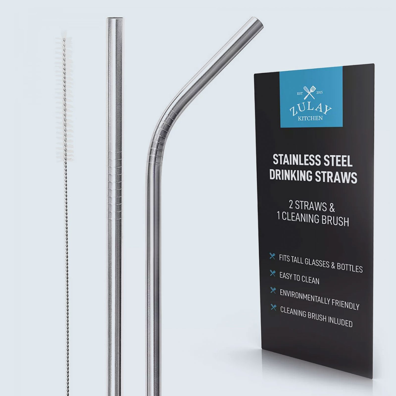 Zulay Kitchen Stainless Steel Straws