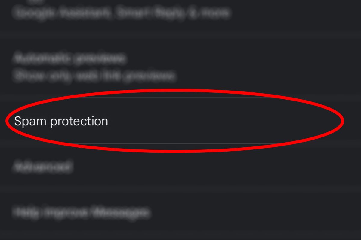 Spam Protection In Andriod Message Settings