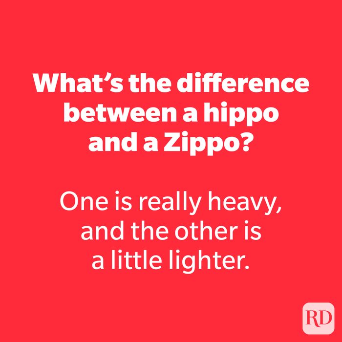 What’s the difference between a hippo and a Zippo?