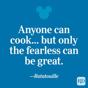 Quote text appears on a blue background, reading: 