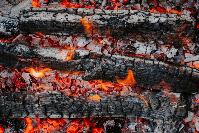 Firewood beautiful background. Flat lay, top view