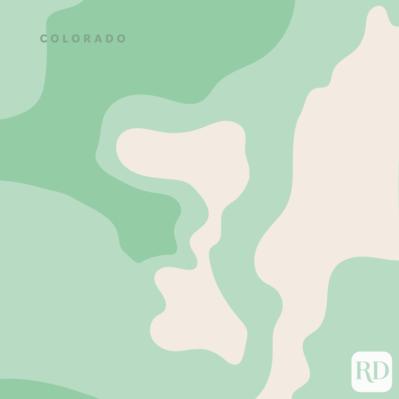 Animated map showing the road trip route for a Million Dollar Highway trip