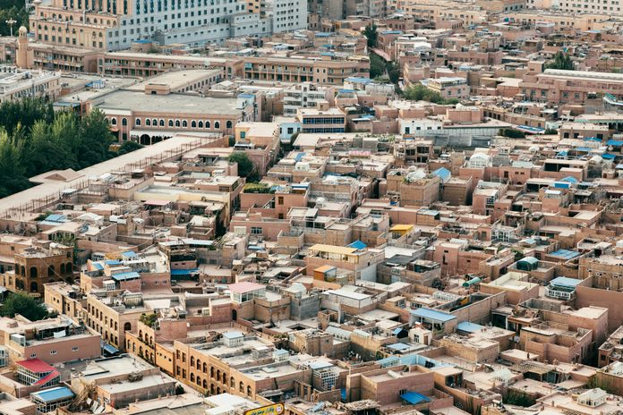 Elevated View of Kashgar Old Town in Xinjiang / Kashgar, Xinjiang
