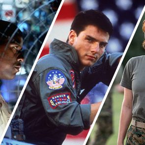 Three people standing in different settings: a control room, in a military uniform with patches, and outdoors in a green shirt.