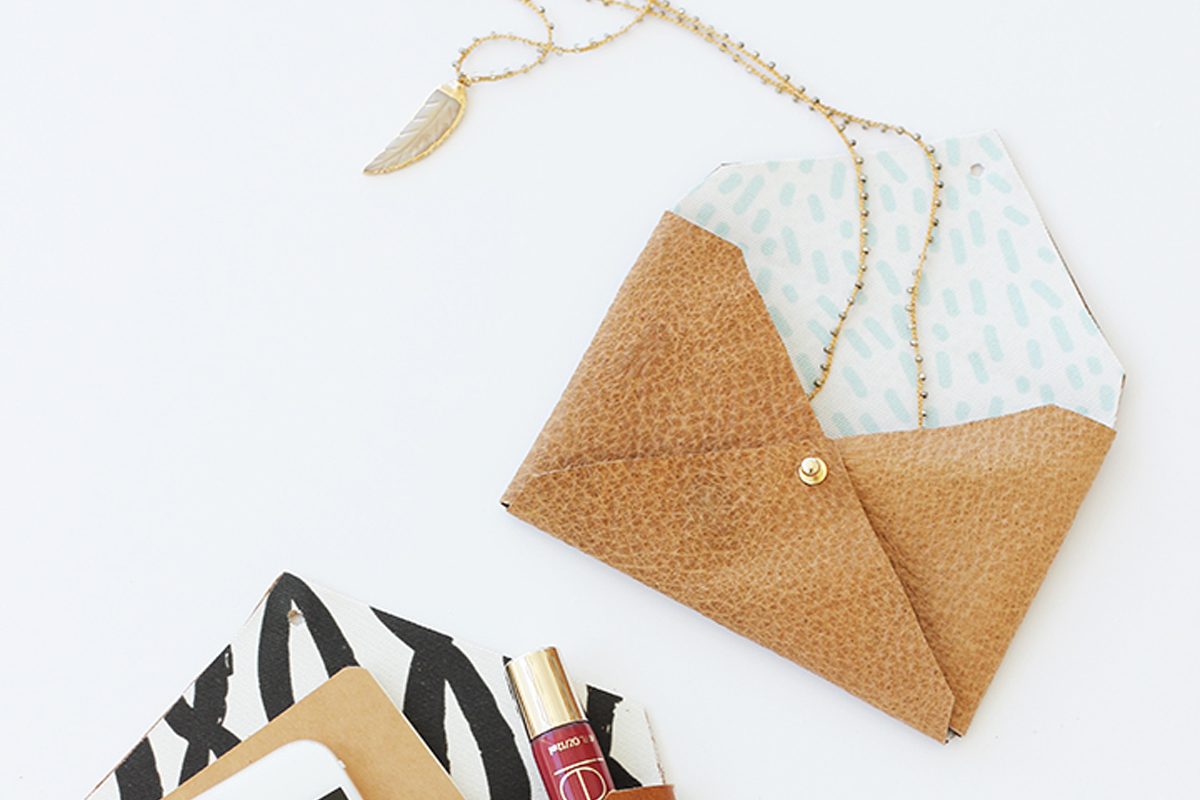 Leather Envelope Clutch