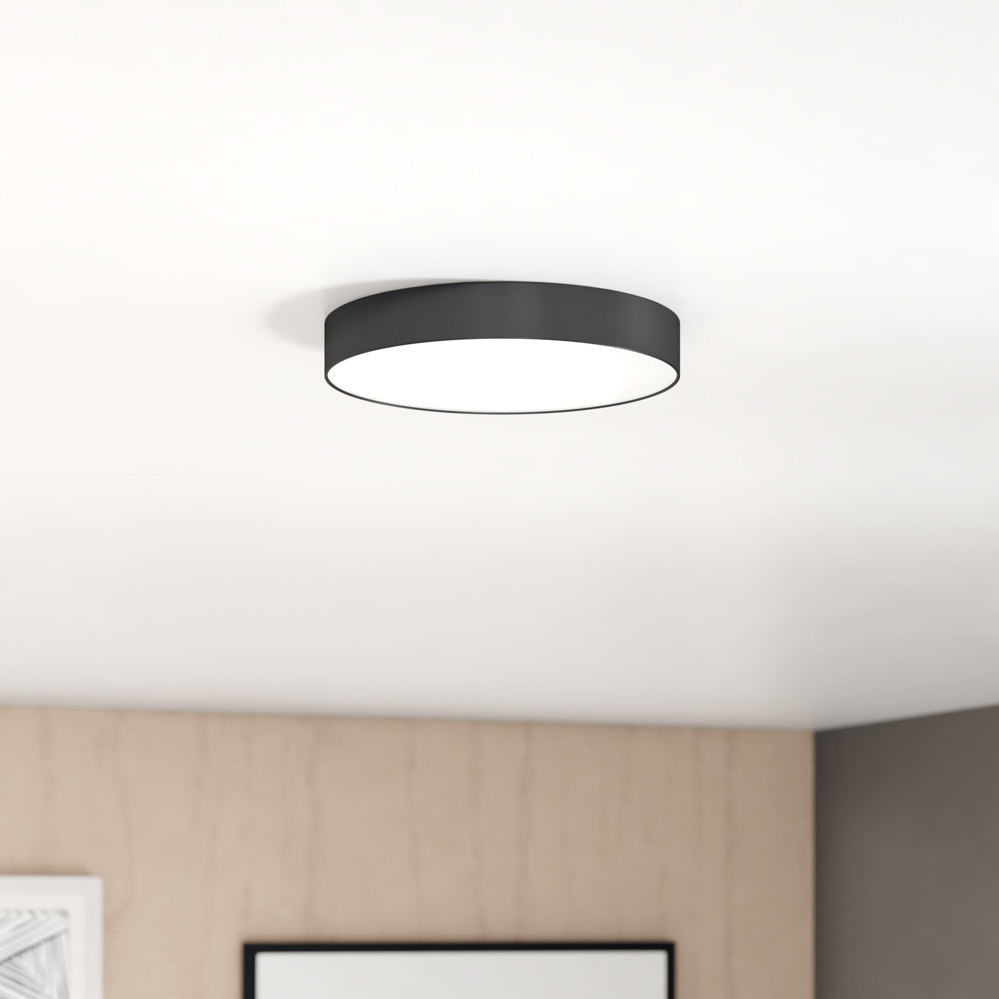 Warrenton 1 Simple Circle LED dimmable light for the closet