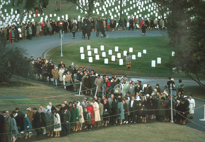 Mourners At JFK's Gravesite