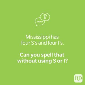 Text asks a question using a riddle: 