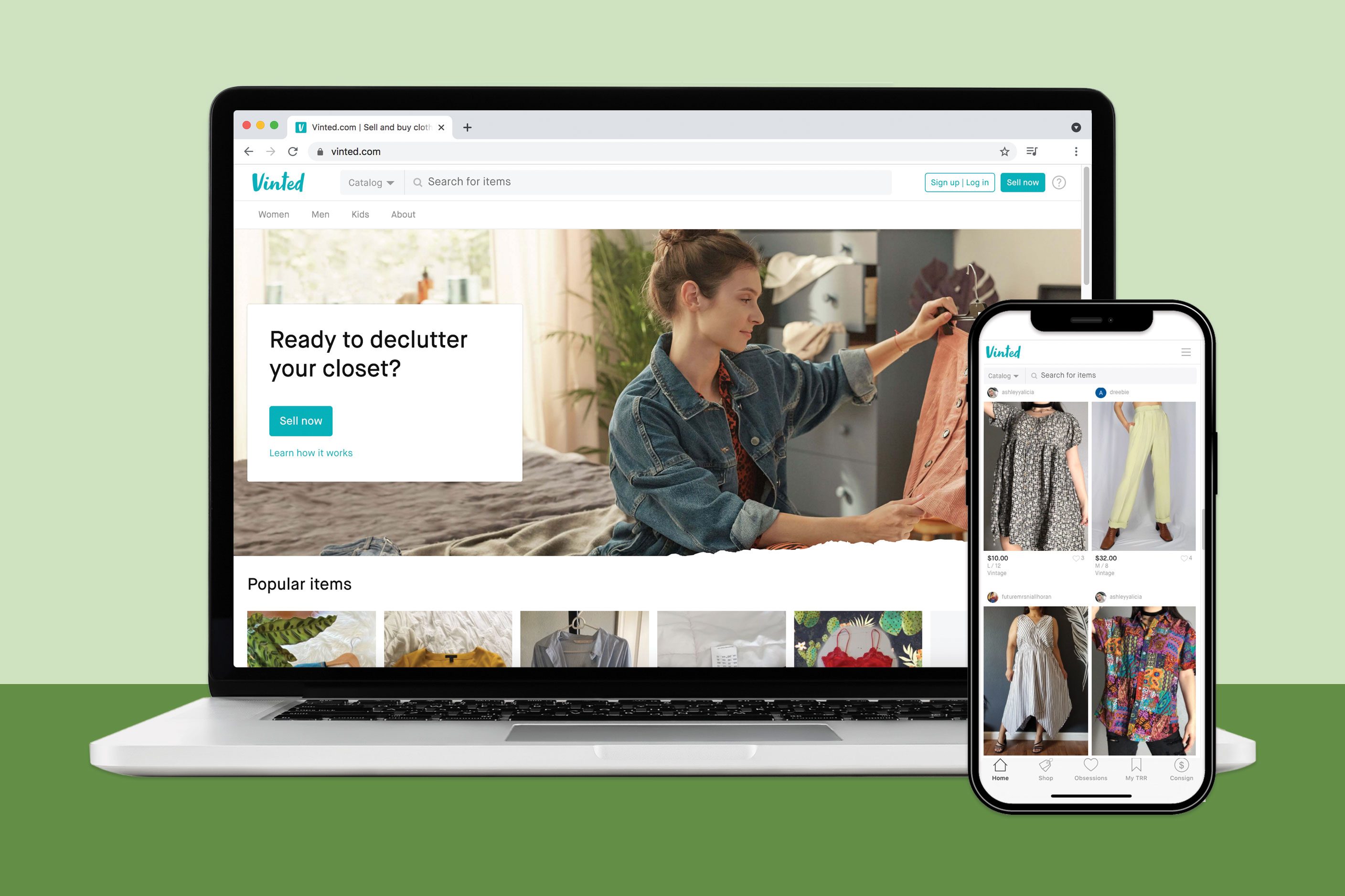 Vinted clothes resale