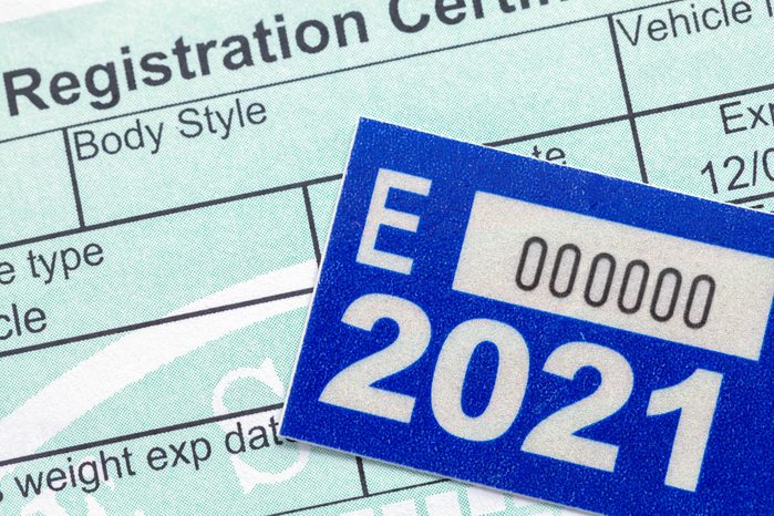Registration Papers and Tag