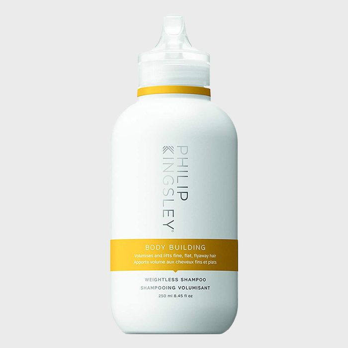 A white bottle with a yellow label reads 