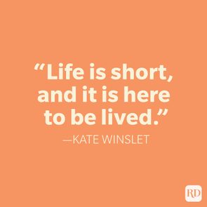 Quote text displayed on orange background reads: 