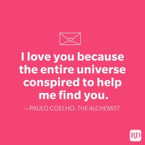 Text features a love quote by Paulo Coelho from 