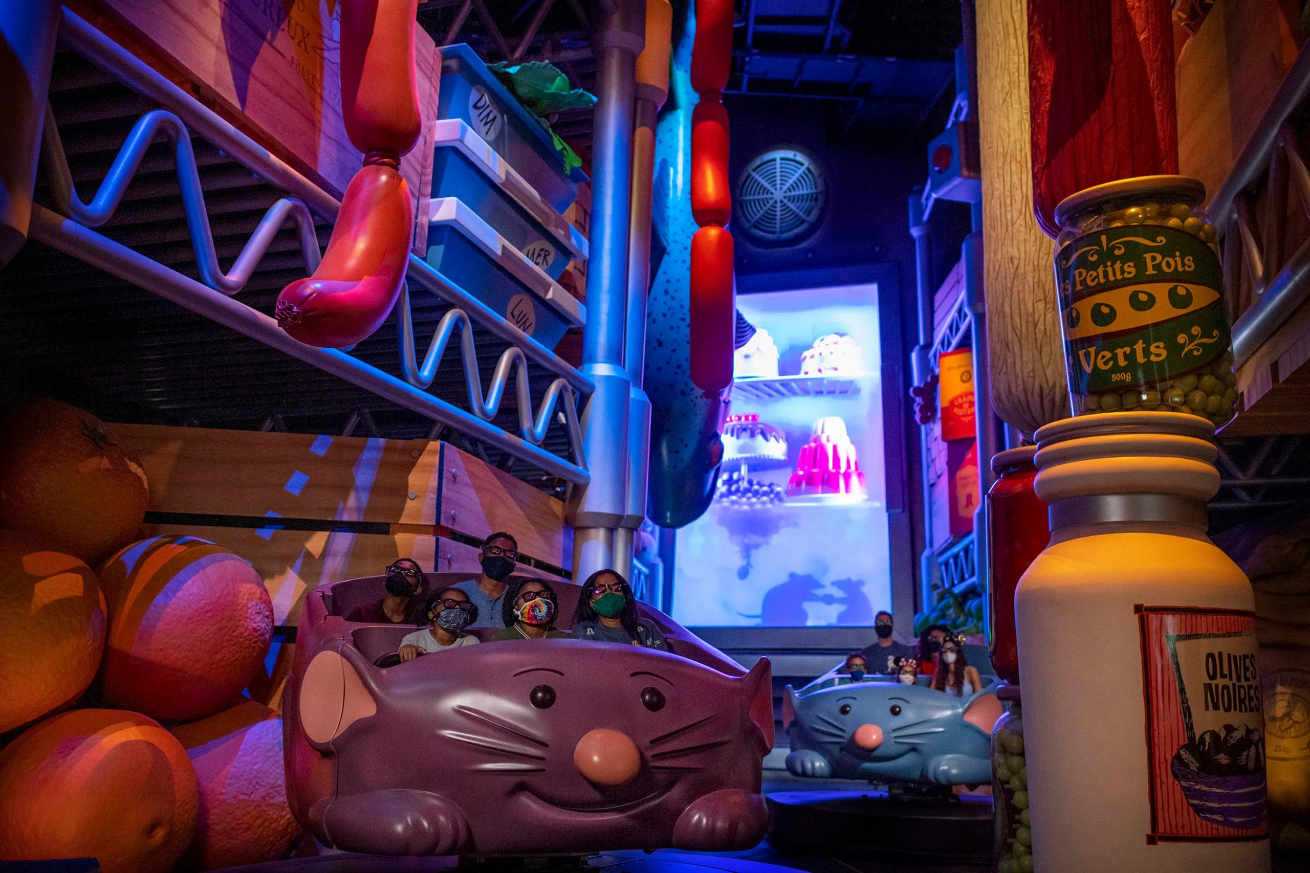 Interior view of Remy's Ratatouille Adventure at Epcot at Walt Disney World Resort in Lake Buena Vista, Florida