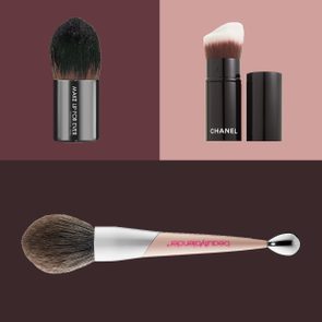 Three makeup brushes displayed; one from 